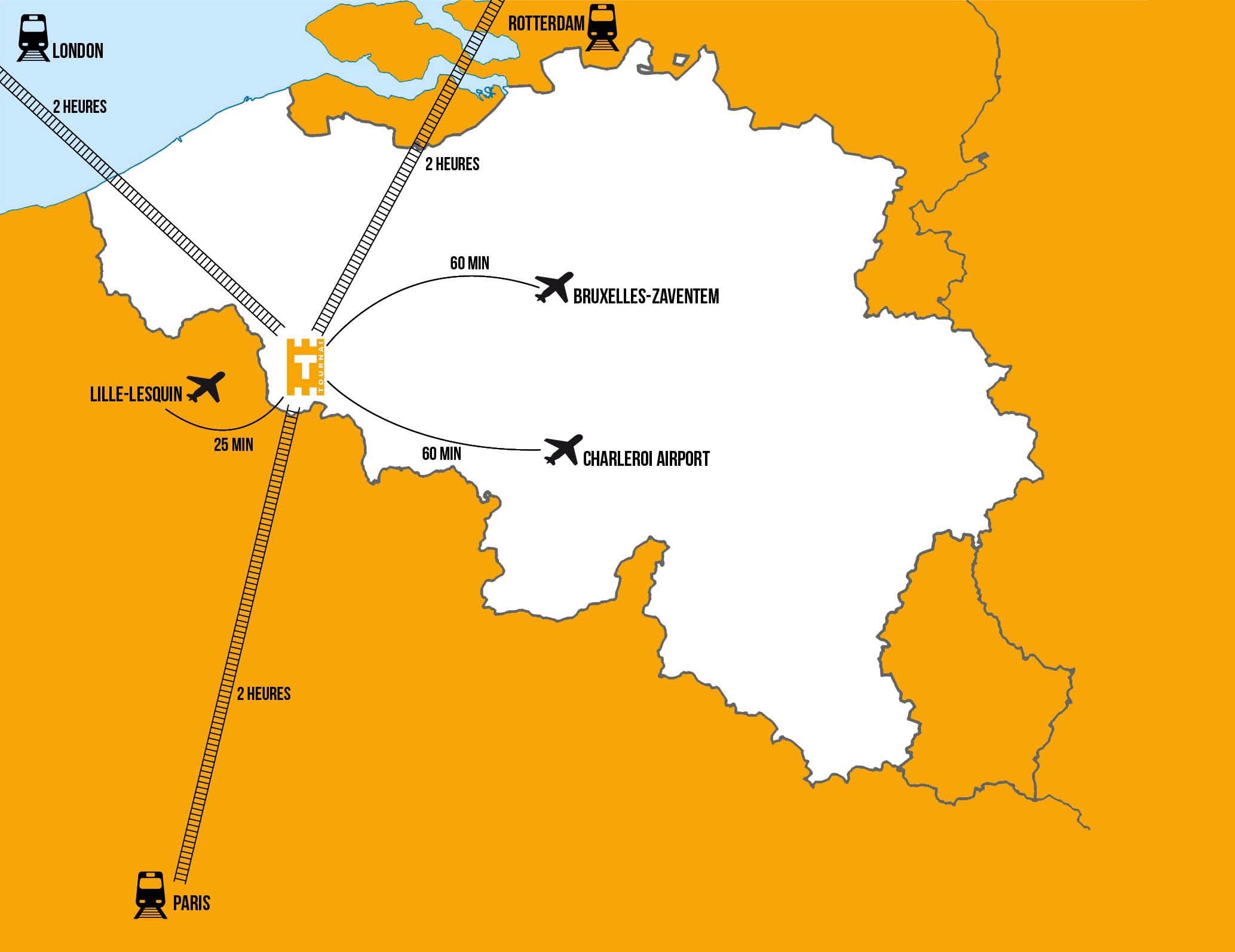 Avion train Lille Tournai Belgique